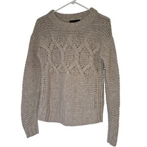 Banana Republic Chunky Knit Sweater – 64% Merino Wool – Beige – Size Small